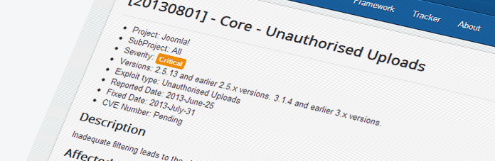 Joomla critical security update 2.5.14